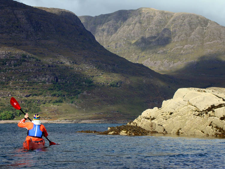 Trampin Aboot creator kayaking near Plockton