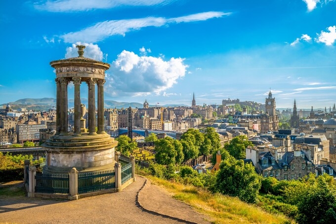 Edinburgh from Calton Hill. Courtesy getty images 